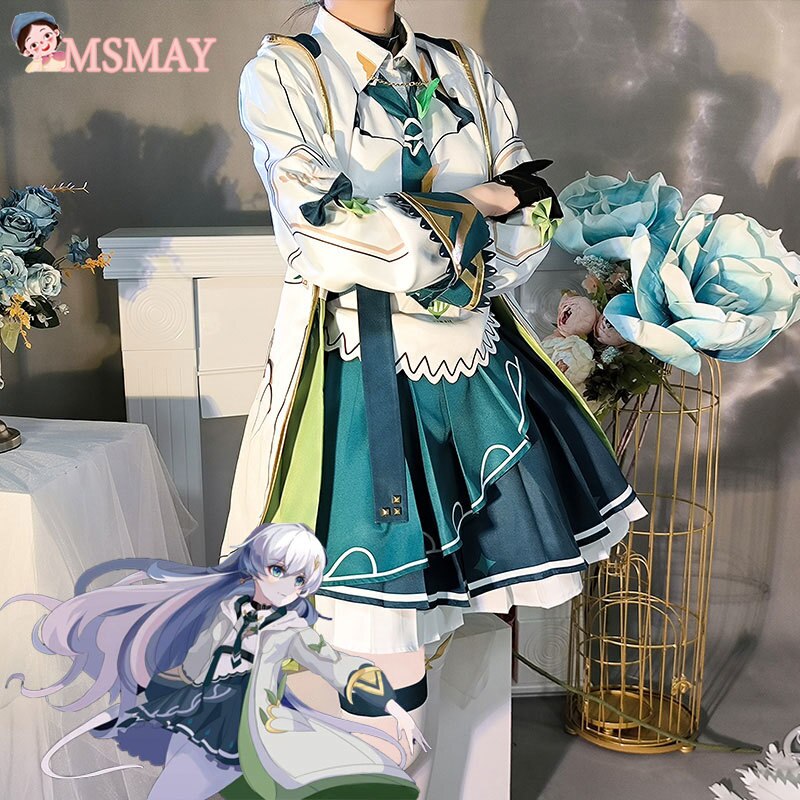 MsMay Game Honkai Impact 3 Theresa Apocalypse Cosplay Costume Sweet Lovely Uniform Dress Halloween Party Role Play Clothing
